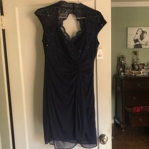 Navy blue cocktail dress